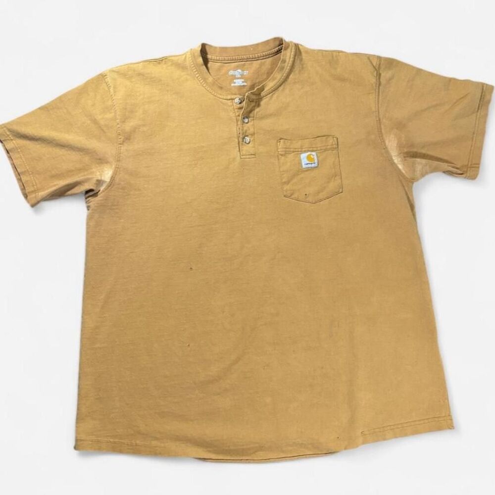 Carhartt Men's Yellow and Tan Shirt